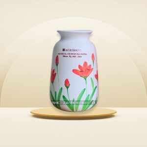 Ngan hang Agribank Lo hoa mieng loe in logo Argibank tren nen hoa nhi 2