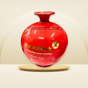Bộ 3 bình hút lộc decal vàng, quà tặng doanh nghiệp Viettinbank Bình Dương.
