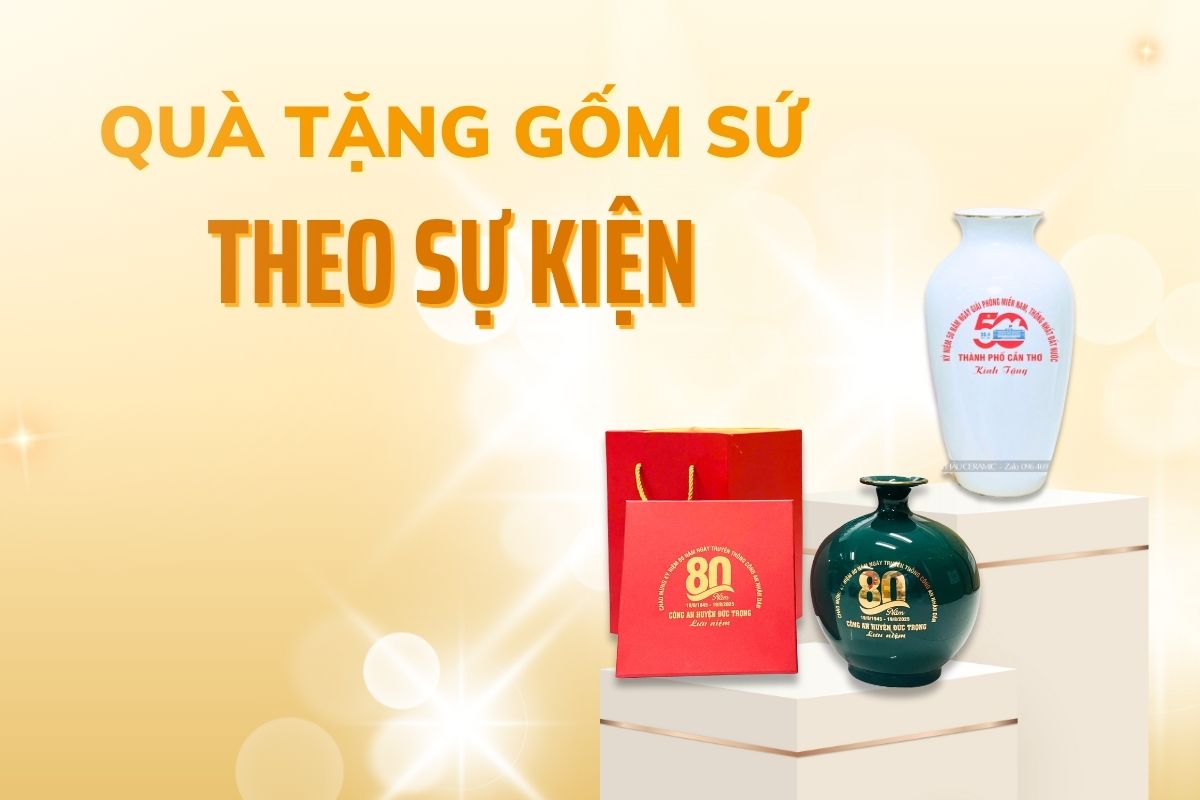 quà tặng gốm sứ Bát Tràng cho sự kiện doanh nghiệp